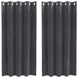 Zavjese za zamračivanje 2 pcs Svijetlo siva 140 x 175 cm Baršun