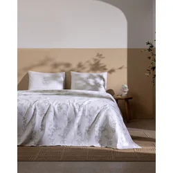 Madame Coco Set letnje posteljine Maria, Dvokrevetni, Pique, Beli