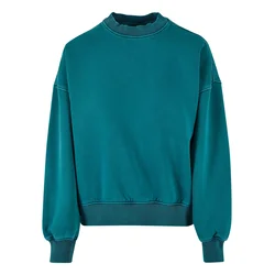 Womens Oversized Stone Washed Crewneck Watercolor