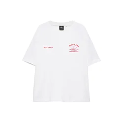 Pull&Bear Majica STWD  golobje modra / rdeča / črna / bela