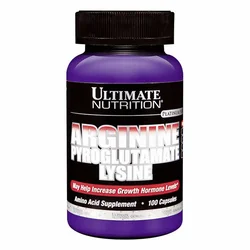 Ultimate Nutrition Arginine Pyroglutamate Lysine za mišićnu masu, 100 kapsula