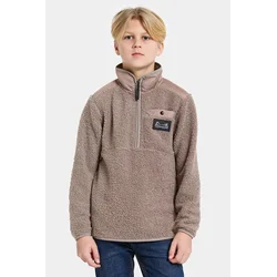 Pulover Didriksons EXA KIDS HALF Z rjava barva, 505638