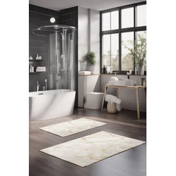 Lessentiel Maison Set prostirki za kupatilo CT-5039, 2 Komada, Bela