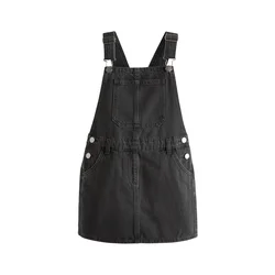 Next Obleka črn denim