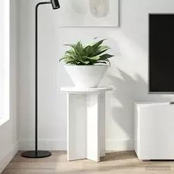Stalak za biljke 2 pcs Bijela visokog sjaja O29,5 x 40 cm