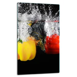 shumee Steklena plošča, pult, 30x52 paprika