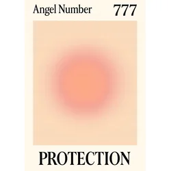 Plakat 21x30 cm Angelska številka 777 zaščitniška angelska števila A4