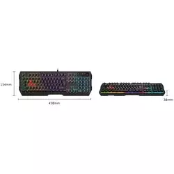 A4Tech A4-B135N Bloody Gaming tastatura, RGB, USB, Crna