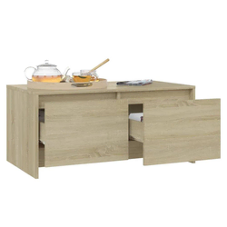 Stolić za kavu boja hrasta 90 x 50 x 41,5 cm konstruirano drvo