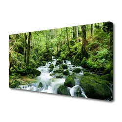 tulup.si Slika na platnu Forest stream river falls 140x70 cm