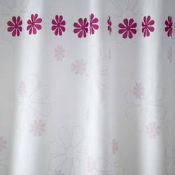 LAGUNA Kupatilska zavesa 180x200cm FLOWER belo-ružičasta