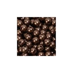 10 mm plastična perla braon