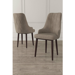 HANAH HOME Set 4 stolice Trex Cappuccino Brown
