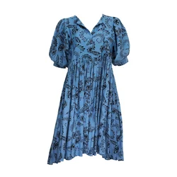 VIVID Obleka moder denim/črna
