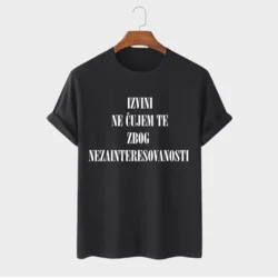 MAFIMI Muška majica Izvini ne čujem te, Crna