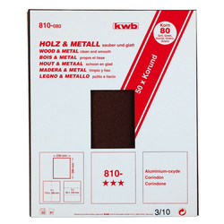 KWB brusni papir (drvo-metal) GR180 | 230x280, alu-oksid ( KWB 49810180 )
