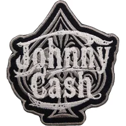 Johnny Cash Spade Iron-On Patch Black