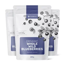 3x BIO Divje borovnice – cele, skupaj 600 g