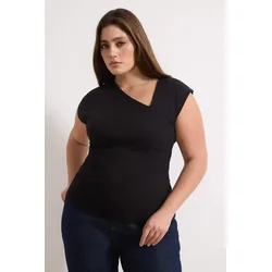 Trendyol Curve Ženska bluza Tbbss25Af00002, Crna