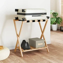 vidaXL Stojalo za prtljago 68x38x58 cm bambus