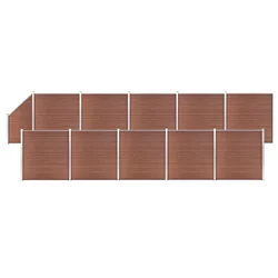 Den WPC ograjni paneli 10 kvadratnih + 1 poševni 1830x186 cm