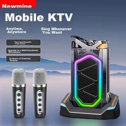 Newmine Bluetooth karaoke zvučnik sa 2 mikrofona K8, Crni