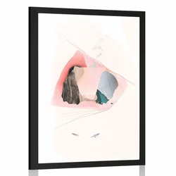 Plakat umetniška abstrakcija - 60x90 white