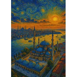 Istanbulski plakat v stilu Van Gogha 30x40 cm