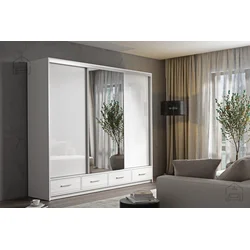 Garderobna omara Lopez 250 cm - bela