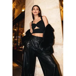 Trendyol Milla Ženska bluza Tprss24Bz00029, Crna