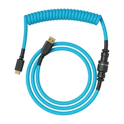 Kabl Glorious Coiled Cable USB-C - Electric Blue