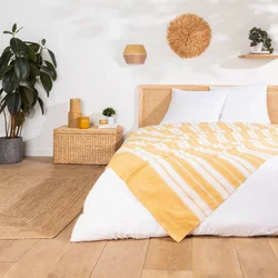 Rumeno pregrinjalo 180x220 cm Abby – douceur dintérieur