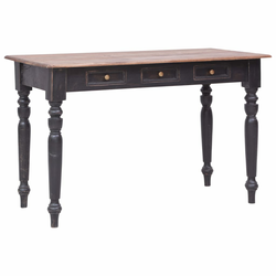Radni stol s 3 ladice 117 x 57 x 75 cm masivno drvo mahagonija