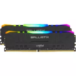 CRUCIAL RAM DDR4 32GB Kit (2x16) PC4-25600 3200MT/s CL16 1.35V BX Black RGB, bl2k16g32c16u4bl