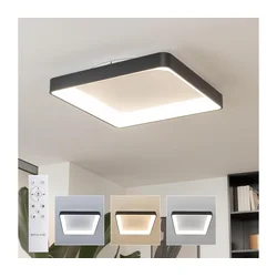 Brilagi - LED prigušiva plafonska svetiljka FALCON II LED/125W/230V 60x60 cm crna +daljinski upravljač