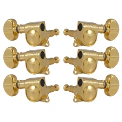 Grover 305G Mid-Size Rotomatics with Round Button - Guitar Machine Heads, 3 + 3