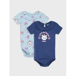 Sinsay - Pamučno bodi sa printom i dekorativnim kragnom 2 pack Marie - mid blue