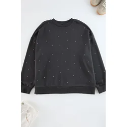 Trendyol Curve Anthracite Thick Staple Detailed Knitted Sweatshirt