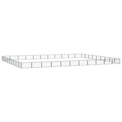 Ograda za pse s 40 panela crna 100 x 50 cm čelik obložen prahom