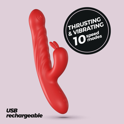 CRUSHIOUS LAPIN THRUSTING RABBIT VIBRATOR RED