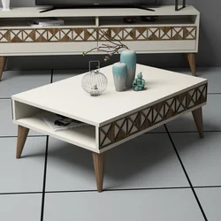Wallity Klub sto Line 90x34,6x60cm Krem