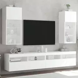 TV ormarići s LED svjetlima 2 kom bijeli 40,5 x 30 x 90 cm