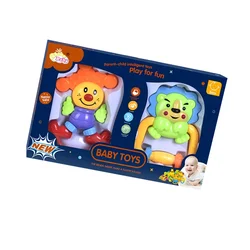 Set od dve zvečke Clown za bebe u kartonskoj kutiji