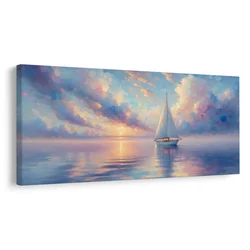Slika romantična jadrnica - 80x40