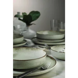 12-delni jedilni set iz zelenega porcelana
