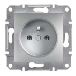 shumee 2P+PE vtičnica brez okvirja, aluminijasta EPH2800161