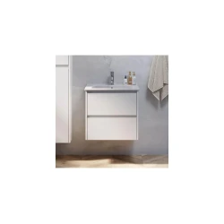 Kopalniška omarica z umivalnikom LYKE 60 cm, bela