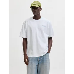 JACK & JONES Majica JJEArchive modra / bela