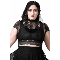 Majica moška - Moon Rays Lace Crop - KILLSTAR - KSRA005164