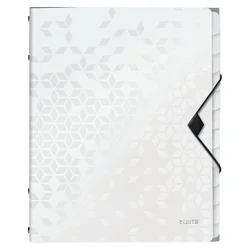 LEITZ LEITZ mapa WOW, DIN A4, PP, 12 predelkov, bela metalik, (21651855)